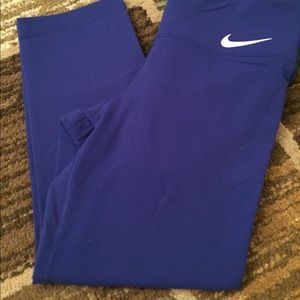Nike Dri Fit Capris- Dark Blue worm once